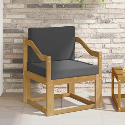 vidaXL - Buitensofa - Polyester - Wit - en - Anthraciet