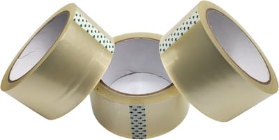 3x verpakkingstape doorzichtig transparant plakband 48mm breed en 66 mtr lang 3 stuks sterk met goede plak eigenschappen.