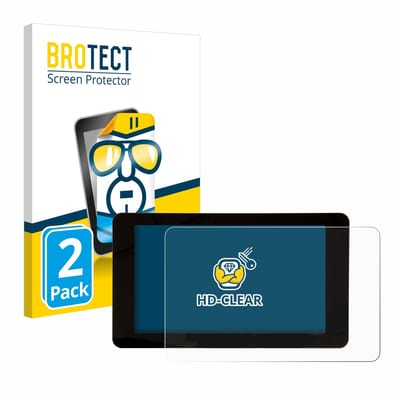 BROTECT - Screenprotector voor Raspberry Pi Touchscreen 2 (7") - Folie Beschermfolie transparant 2 Stuks