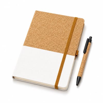 VHV - A5 Notitieboek Giftset - Journal met Pen en 200 Pagina's 80g Papier - Kantoor/School - wit