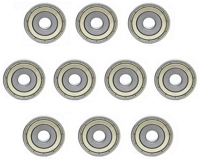 Allecto - Diepe Groef Kogellager - 10 stuks - Compact en duurzaam - Zilver - Ideaal voor machines - 6x15x5 mm - Geschikt voor diverse toepassingen