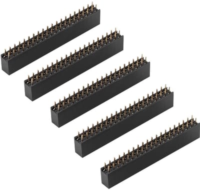 Allecto - Pin Headers - 5x 2x20 Pins - Dual Row - 2.54mm - Geschikt voor PCB - Perfect voor Raspberry Pi - Hoogwaardige kwaliteit