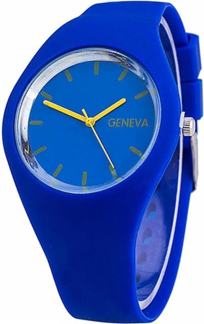 Fako® - Horloge - Geneva - Siliconen Ultra - Donkerblauw