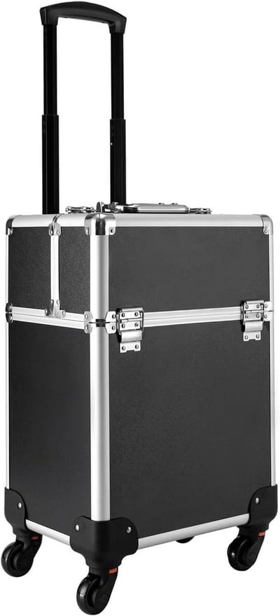 Cosmetica Koffer - Make-up Trolley - Ordelijk Opbergen - Waterdicht Anti-kras - 34 x 24 x 41 cm - Zwart