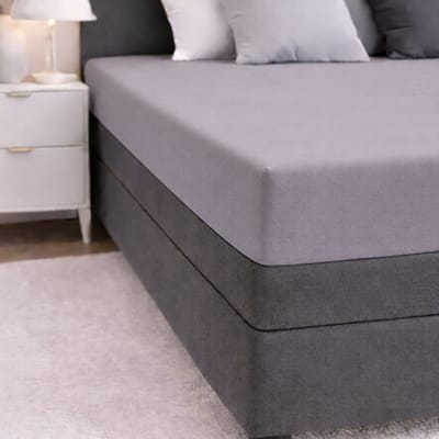 24-Bedding - Hoeslaken Katoen - 80x200 cm - zilver Grijs - 2 stuks - Verkoelend 100% percaline Katoen - 30 cm hoek