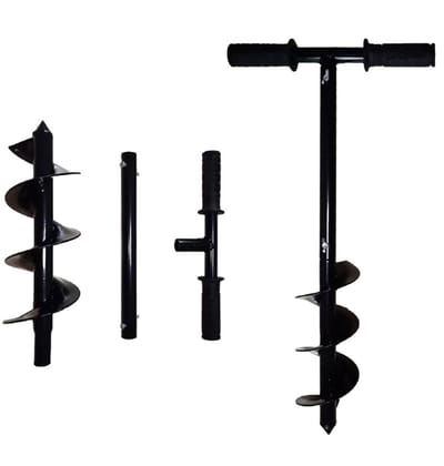SnelShoppen - Tuinboorboorset met Antisliphandvat, Grondboorboor Spiraalboor 10x60cm voor Snelle Planten, Bomen, Diep Cultiveren, Zaailingen, Tuin en