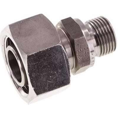 18L & G3/8'' RVS Rechte Draaidoorvoer Buitendraad 315bar FKM Verstelbaar ISO 8434-1
