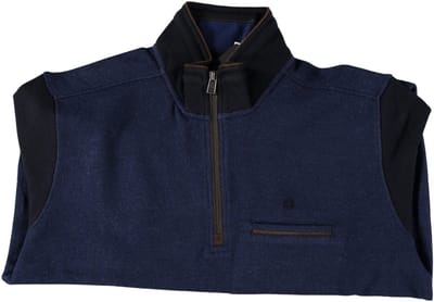 Fellows United Pulover Half Zip Bi-Color Soft Handfeel Mid Blue (22.2622 - 115)