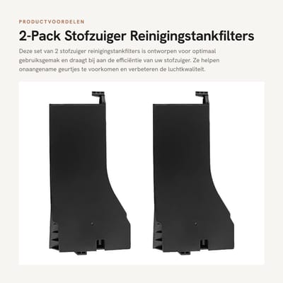 Dailygoods- Stofzuigertankfilter 2-Pack - Reinigingstankfilteraccessoires - Zwart - 16,5 x 8 cm - Nieuw plastic - Onderhoudsvriendelijk - Filter