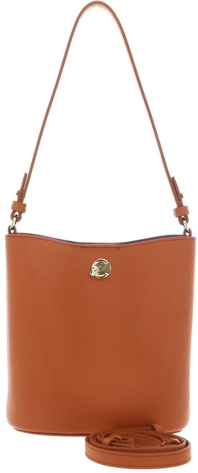 COCCINELLE Leren schoudertas Nikla Mini Bag Double Grainy Leather Crab / Jellyfish Lichtbruin