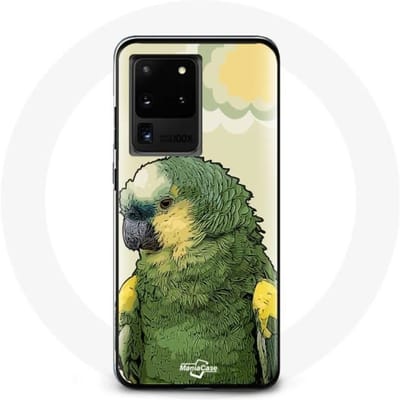 Hoesje voor Samsung Galaxy S20 Ultra Amazon Papegaaien Groen groen