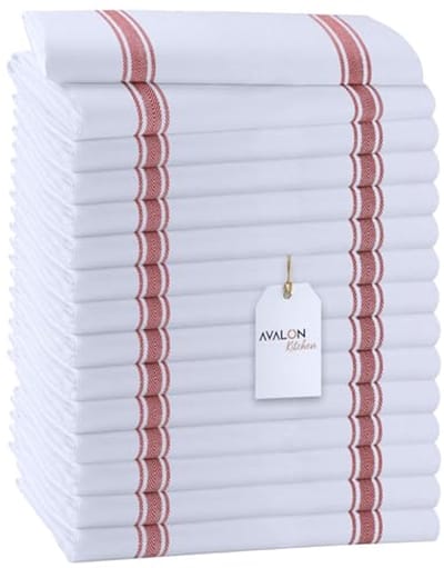 Keuken Set Vaatdoeken - 15 x 25 inch Super Waarde Pakket van 15 Theedoeken - 100% Ringgesponnen Katoen, Superzacht en Zeer Absorberend