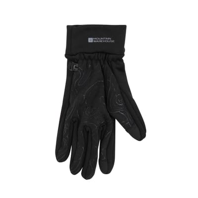 Mountain Warehouse Unisex Volwassen Grippi Fleece Gevoerde Actieve Fietshandschoenen (Zwart)