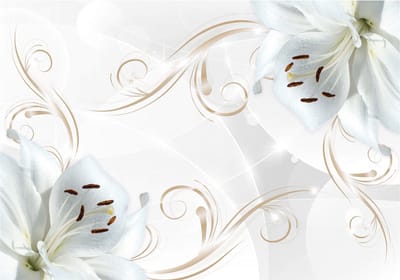 Fotobehang - White dancers.