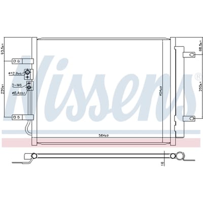 Condensator, airconditioning NISSENS 941100