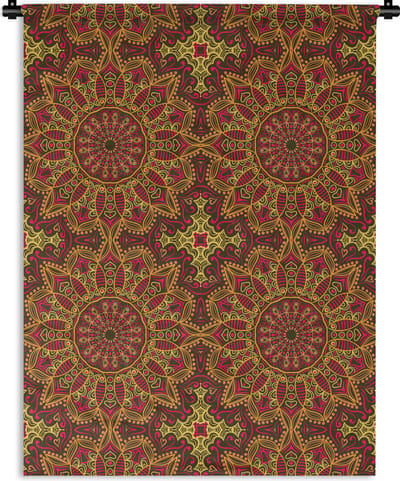 Wandkleed - Mandala - Bohemian - Hippie - Bloemen - Design - Wanddoek - Muurdoek - Katoen - Tapestry - Woondecoratie - Woonkamer - 150x200 cm - Wandtapijt - Wandkleden voor binnen - Muurdecoratie - Muurkleed