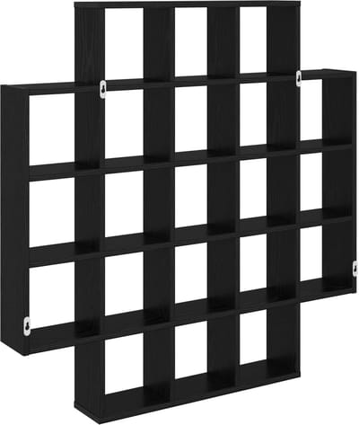 vidaXL - Wandplank - Zwart - eiken - 100 - x - 13 - x - 100 - cm - Bewerkt - hout