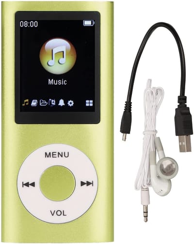Dailygoody - Digitale MP3-speler - Compact en Draagbaar - 64 GB Geheugen - Groene Aluminium Speler - Ideaal voor Studenten - Kindercadeau