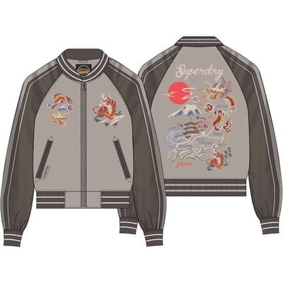 Superdry Suikajan Bomberjack Beige XS Vrouw