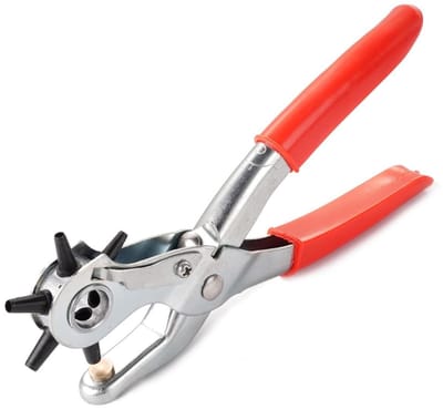 EXCITAT Gatpons - Riemgatpons - Leergatpons - 6 maten - 2-4,5 mm - Voor gebruik op plastic, rubber, canvas