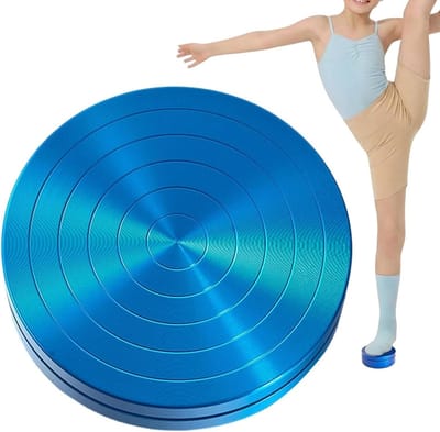 Ballet Pirouette Schijf - Dans Draaischijf - Balans Verbeteren - Antislip Rubber Basis - 10x10x3.2 cm - Blauw