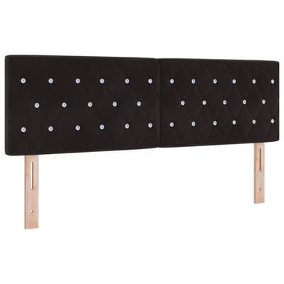 vidaXL - Hoofdbord - Zwart - 144 - cm - Fluweel