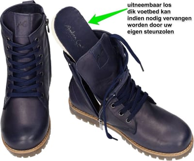 Andrea Conti -Dames - blauw donker - laarzen - maat 37