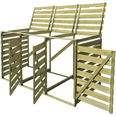 vidaXL - Containerberging - driedubbel - 240 - L - geïmpregneerd - hout