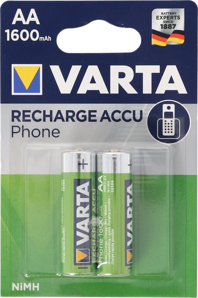 VARTA AA batterijen voor draagbare telefoon - 2 stuks