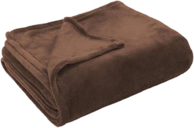 Fleece Dekentje - Zachte Bedekking - Comfort Thuis - Dubbelzijdig - 150x110 cm - Koffie