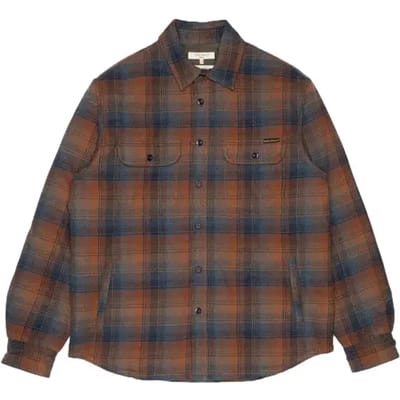Nudie Jeans Glenn Overhemd Met Lange Mouwen Bruin S Man