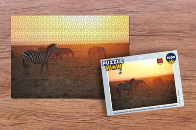Puzzel Zonsopgang in het Nationaal park Amboseli in het Afrikaanse Kenia - Legpuzzel - Puzzel 1000 stukjes volwassenen