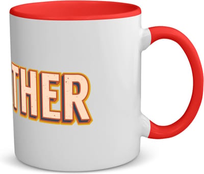 Akyol - father koffiemok - theemok - rood - Vader - papa - vaderdag - cadeau - verjaardag - kado - 350 ML inhoud