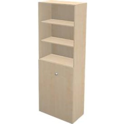 Schäfer Shop Genius TETRIS WALL combi-boekenkast, 6 OH, 3 open vakken + 2 deuren, B 800 x D 440 x H 2250 mm, ahorndecor