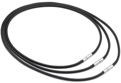 Dailygoods- Koord 3 Stuks - Leren Ketting - Draaibaar Slotontwerp - Waterdicht - 3 mm Dikte - Lengte 40/45/50 cm - Halsketting
