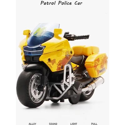 Legering 1/14 Schaal Pull Back Motorfiets Model Met Licht & Muziek Simulatie Kinder Speelgoed Locomotief Voor Jongens
