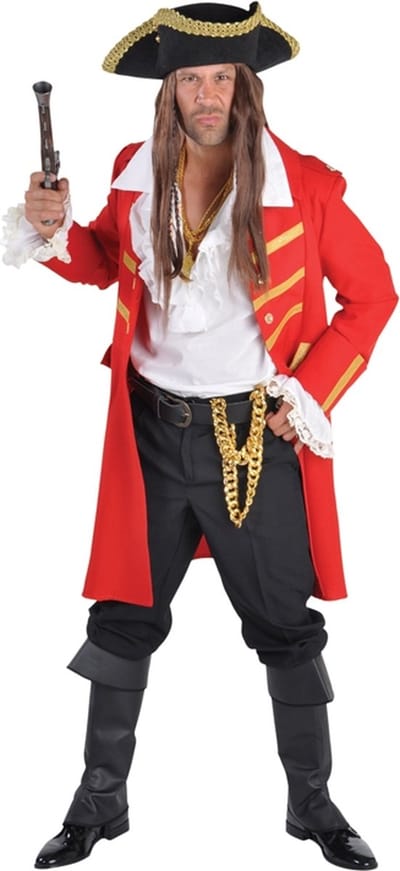 Piratenmantel luxe rood - Maat 62