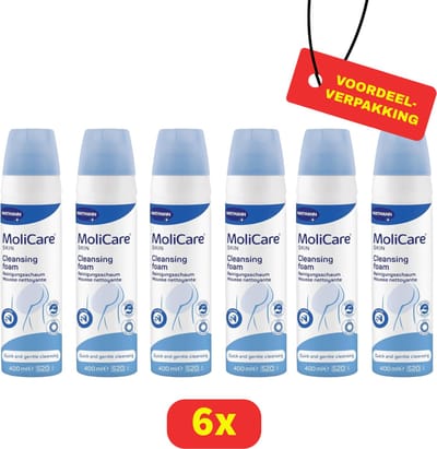 6 x Molicare Skin Clean Reinigingsschuim (400ml) - Voordeelverpakking