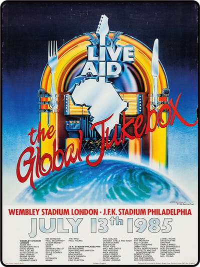 Signs USA - wandbord - dibond - Live Aid - 60 x 45 cm