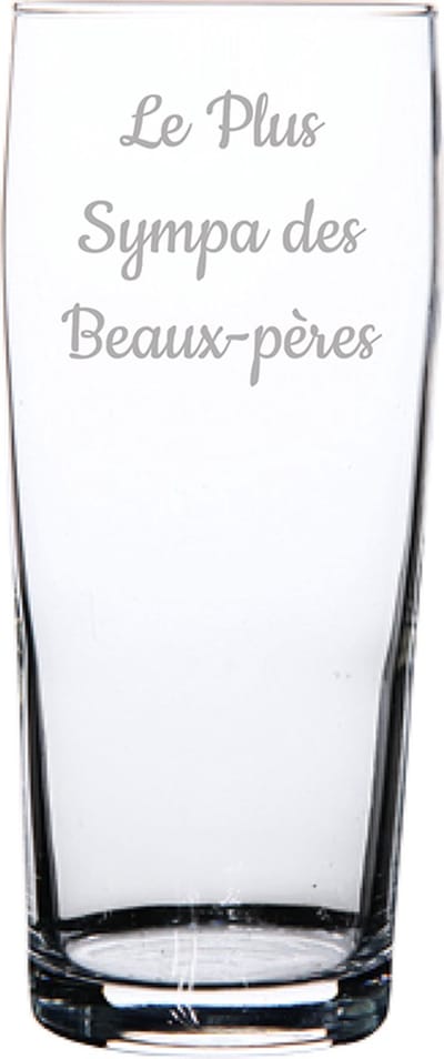 Bierfluitje gegraveerd - 19cl - Le Plus Sympa des Beaux-pères