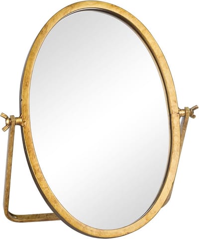 Make-up Spiegel - Tafelspiegel Kaptafelspiegel - Make-up aanbrengen - 360 graden draaibaar - 118 x 78 inch - Antiek Goud