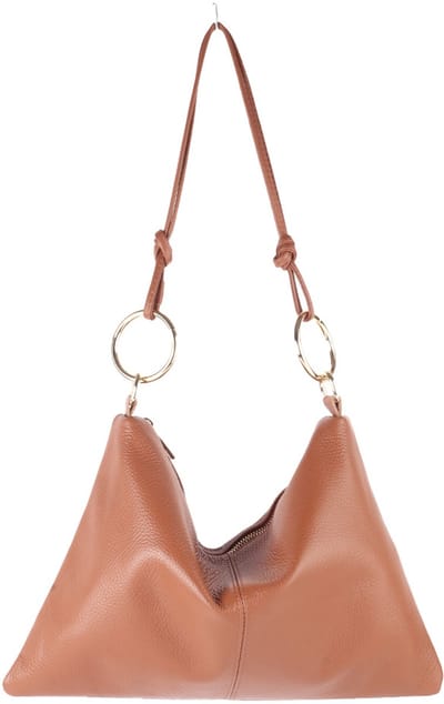 Giuliano Lederen schoudertas Anoukine - Made in Italy - Dames - Donker cognac