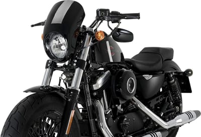 Kuipschijf Anarchy - Verkleedschijf Windscherm - Motor Customizen - Individuele Look - 25.5 x 15 x 36 cm - Zwart