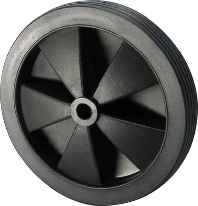 Licht Wiel - PVC Band - Materiaal Transport - Kunststof Velg - 130 Millimeter - Zwart