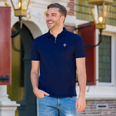 Q1905 Polo shirt zuidland – donker melange