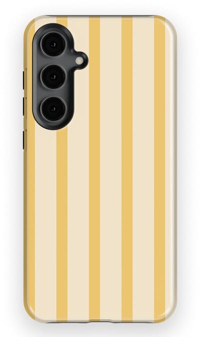 DripCase Gestreept Hoesje Samsung Galaxy S24 Plus | Backcover met Mag | Stripes Motief | Trendy Case Samsung Galaxy S24 Plus met Strepen Vanilla Drop