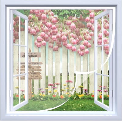 Horraam - Insectenwering raam - Binnenhouden insecten - Zonder boren montage - 80x200cm - Wit