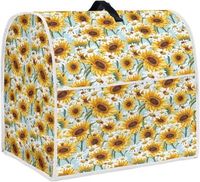 Stand Mixer Cover - Keukenapparaat Organizer - Keuken Beschermen - Met Opbergvak - Meerdere Maten - Tropische Zonnebloem