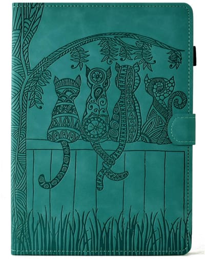 Bescherm-Etui Hoes Map geschikt voor Xiaomi Redmi Pad 2 - 11 - Cartoon Cats - Groen