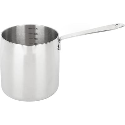 Melk Boter Warmer Pot 304 Roestvrij Staal 900ml Kookplaat Chocolade Smelten Turkse Koffiepot met L white